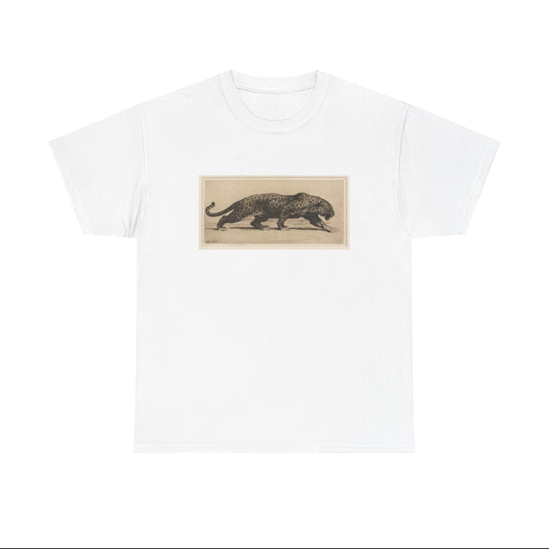 'Jaguar Stalking'— White Tee